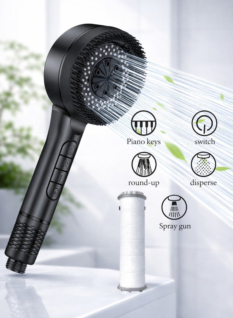 F.A.M.S High Pressure Filtered Handheld Shower Head with Multi Spray Modes, Water Saving & Anti-Clog Design – Easy Installation - Image 1